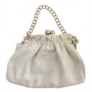 Elegant Cream Chain Handle Bag